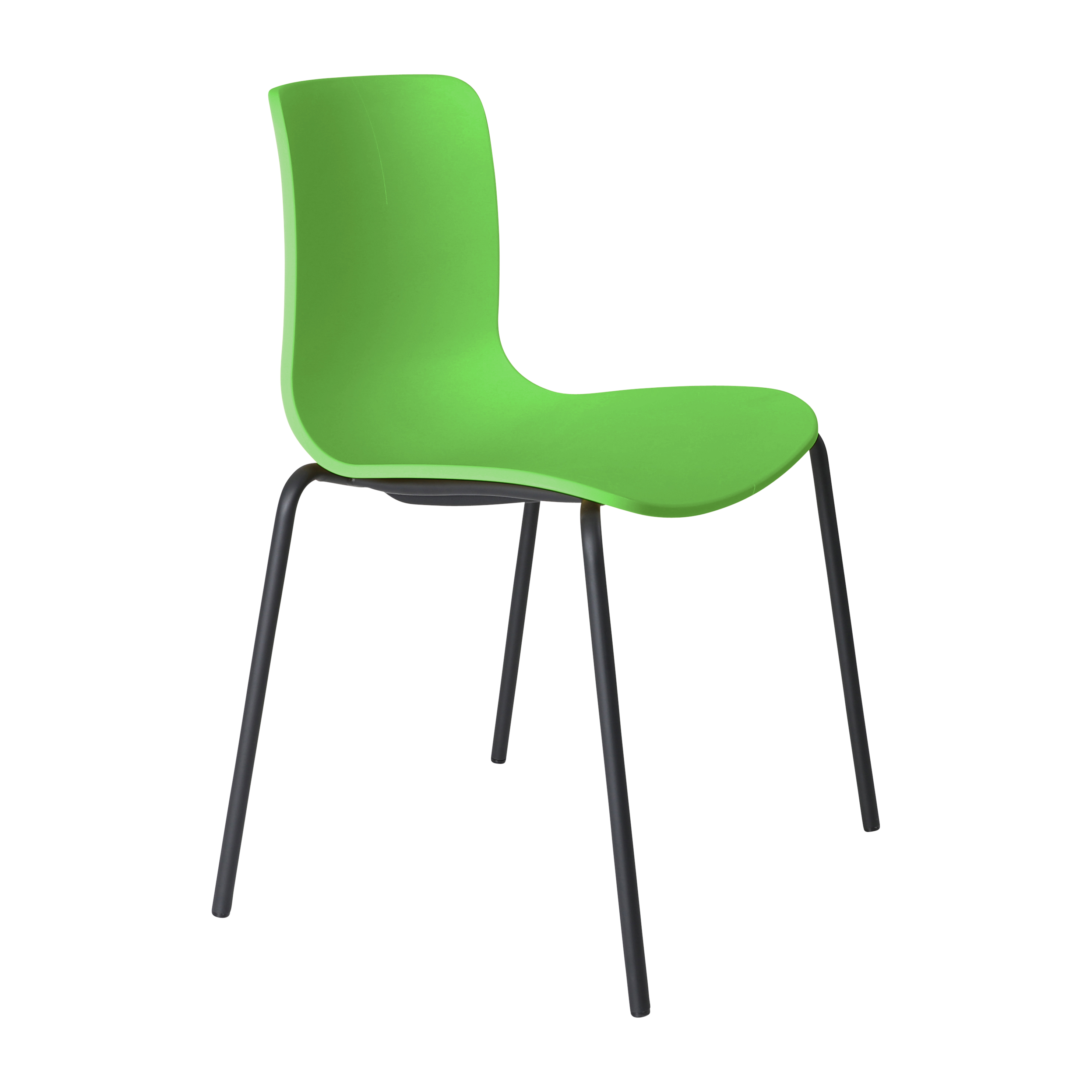 Acti Chair (Green / 4-leg Black Powdercoat)